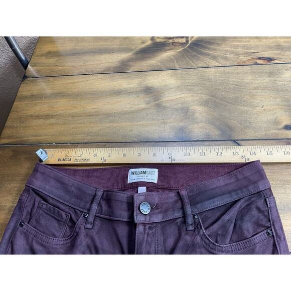 William Rast Maroon Skinny Suede Pants Women’s Size 26 - Picture 8 of 10